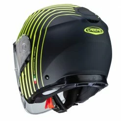 Fibra Casco Caberg Flyon Bakari Nero Giallo Fluo -Cabergs Negozio caberg flyonbakari giallo 3