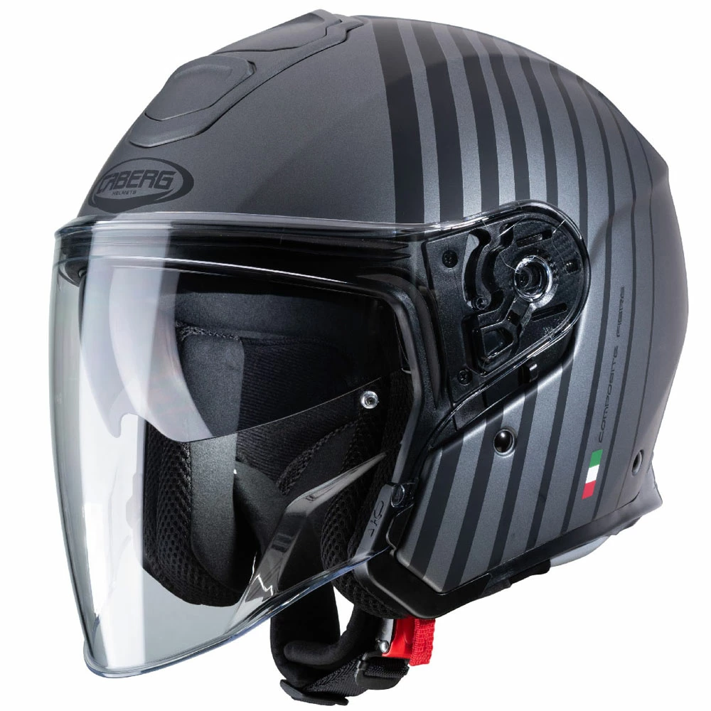 Fibra Casco Caberg Flyon Bakari Grigio Nero 1 Fibra Casco Caberg Flyon Bakari Grigio Nero