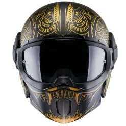 Fibra Casco Caberg Ghost Maori Nero Opaco Oro 8 Fibra Casco Caberg Ghost Maori Nero Opaco Oro -Cabergs Negozio caberg ghostmaiori oro 3
