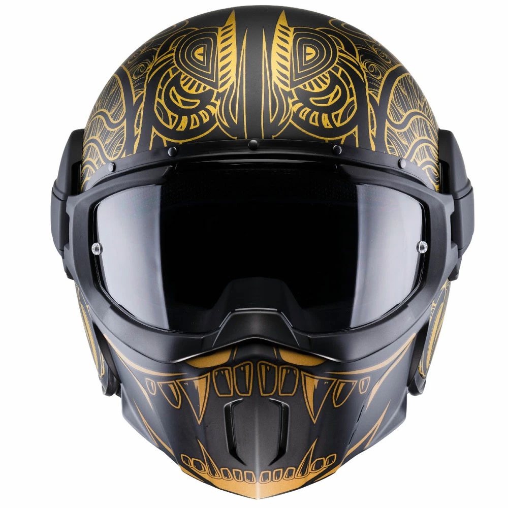 Fibra Casco Caberg Ghost Maori Nero Opaco Oro 4 Fibra Casco Caberg Ghost Maori Nero Opaco Oro - immagine 4