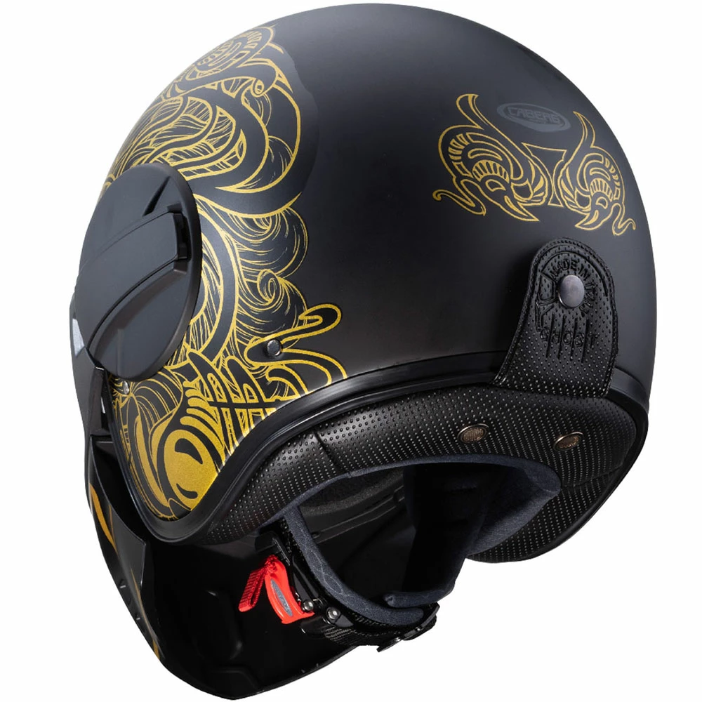 Fibra Casco Caberg Ghost Maori Nero Opaco Oro 5 Fibra Casco Caberg Ghost Maori Nero Opaco Oro - immagine 5