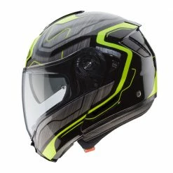 Fibra Casco Modulare Caberg Levo Flow Giallo -Cabergs Negozio caberg levo giallo nero 1