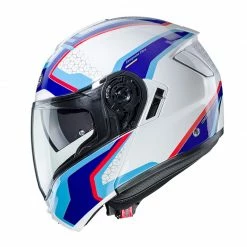 Fibra Casco Modulare Caberg Levo Sonar Bianco Blu Rosso -Cabergs Negozio caberg levo sonar biancorosso 3