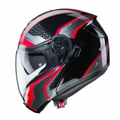 Fibra Casco Modulare Caberg Levo Sonar Rosso Argento -Cabergs Negozio caberg levo sonar rosso 3