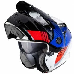 Policarbonato Casco Modulare Caberg Tourmax Titan Blu Rosso